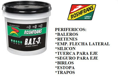 N.R GRASA BENTONA BAT-3 7 KILOS ((P-10) #ROSHFRANS